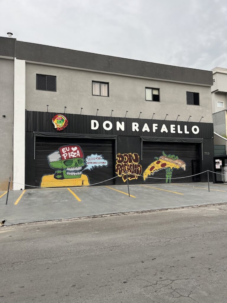 Fachada da Pizzarias Don Rafaello Pizzaria, localizada no bairro Portais (Polvilho), cidade de Cajamar.