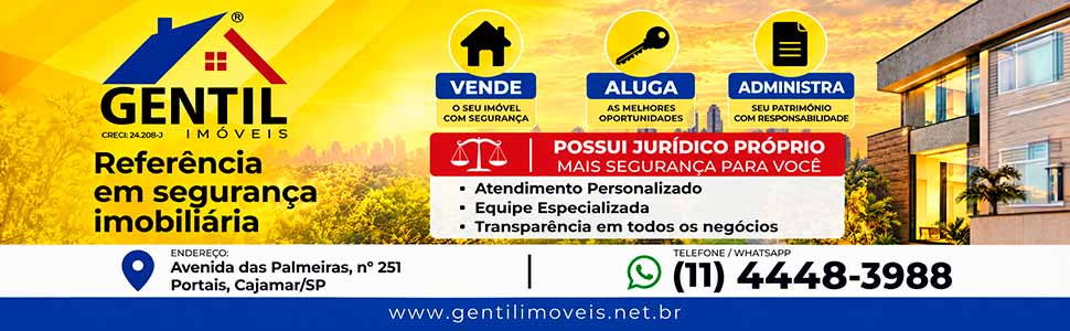 Anúncio da Gentil Imóveis na Folha de Cajamar