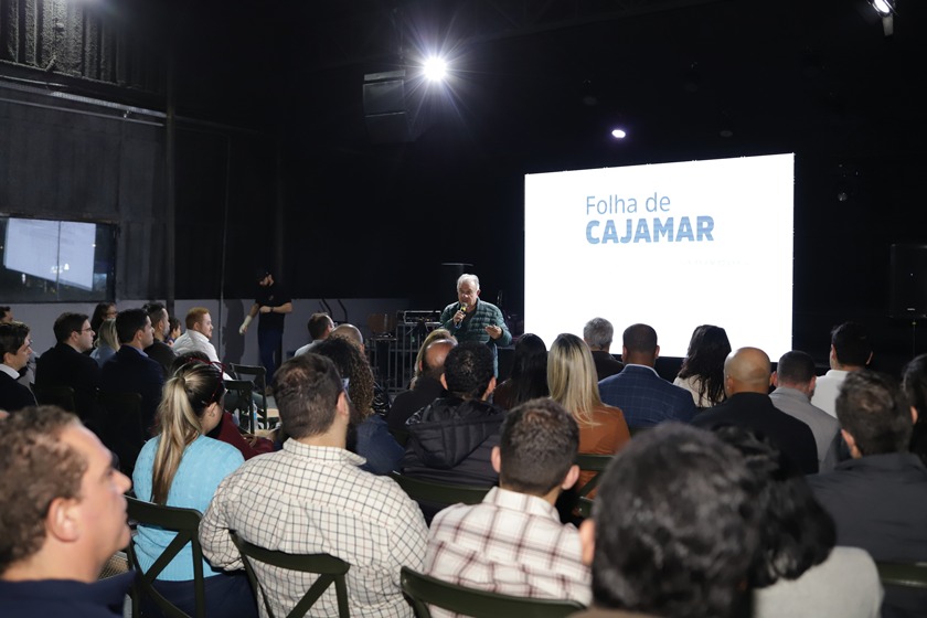 Irineu Lameira Belchior, ex-presidente da Câmara Municipal, em discurso no lançamento da Folha de Cajamar