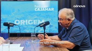 Professor Irineu Lameira Belchior durante entrevista da série Origens, da Folha de Cajamar