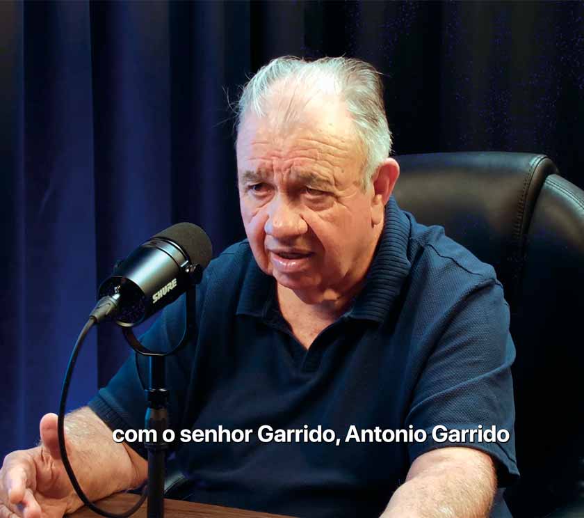 Professor Irineu Lameira Belchior durante entrevista da série Origens, da Folha de Cajamar